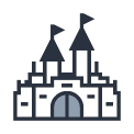 Theme Parks - Icon: Theme Park Castle